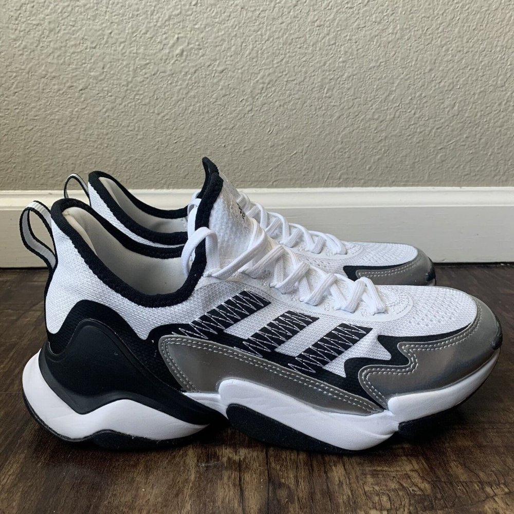 Adidas Impact FLX x Patrick Mahomes White Silver Metallic Shoes - Size 8